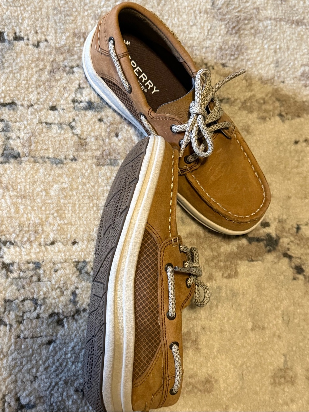 Sperry boys Brown Leather Boat Shoes